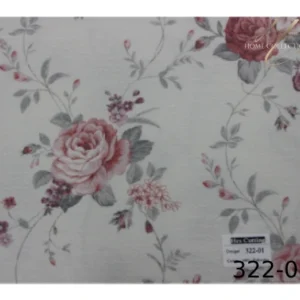 پرده دو مکانیزم طرح گل کد 322-01