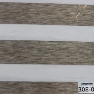 پرده زبرا قهوه ای کد 308-02