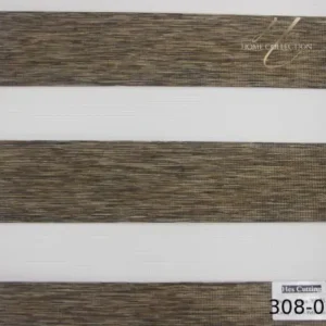 پرده زبرا قهوه ای کد 308-03