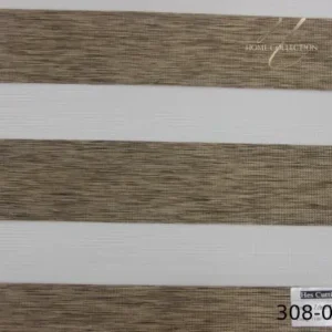 پرده زبرا قهوه ای کد 308-04