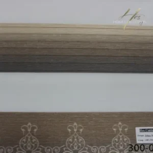 پرده زبرا پلیسه گلدار کد 300-01