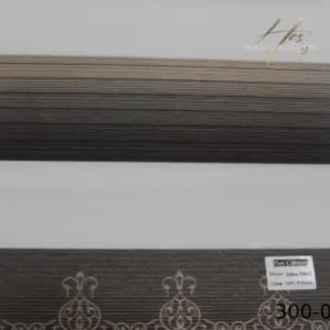 پرده زبرا پلیسه گلدار کد 300-02