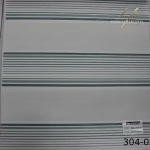 پرده زبرا سبز طوسی کد 304-01