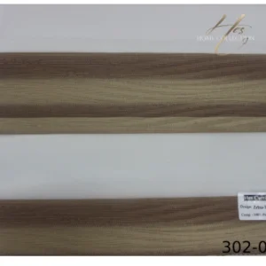 پرده زبرا کرم قهوه ای کد 302-01
