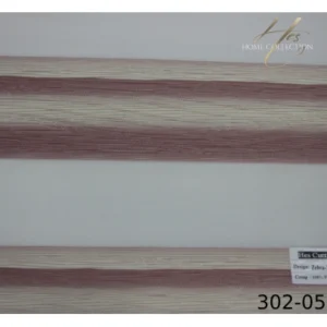 پرده زبرا کرم قهوه ای کد 302-05